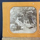 Child Using A Very Early Camera Stereoview French Tissue Antique C1850s Xt2120