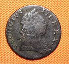 Great Britain  Half Penny  1775 Copper Coin  George Iii