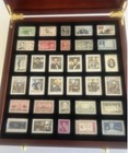 Collection Of U s  Civil War Stamps Housed In A Wooden Pcs Case