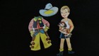 Vintage Cowgirl And Cowboy Paper Doll Piecesvalentine Card 1950s