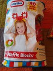 Little Tikes Waffle Blocks 40 Pcs Lot Primary Colors Red Blue Yellow Bag   Bonus
