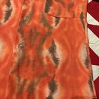 Vintage 1970s Psychedelic Shirt Women   s Orange Used Poly Blend
