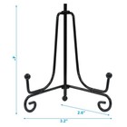 Hordion 2 Pack Plate Stand  4 Inch Black Iron Easel Photo Display Stand