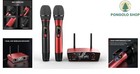 Professional 2 Channel Uhf Wireless Dual Microphone Cordless Handheld Mic System