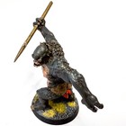  metal    - Painted Cave Troll With Spear - Lotr  Gw Miniature