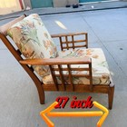 Vintage Mid-century Modern Floral Lounge Chair Indoor 31x27x21 In