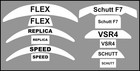 Full Size New York Giants Like Helmet Decals - 24 Styles To Choose From