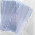  100  2x2 Double Pocket Vinyl Coin Flips Storage   Display -clear Plastic Holder