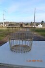 Vintage Small Coated Wire Metal Egg Basket  With Gathering Swing Handle Basket