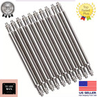 10 Pcs Semiheavy 1 8mm Stair Double Flange Stainless Steel Watch Spring Bar Pin 