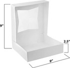 Mt Products White Treat Boxes - 9  X 9  X 2 5  Bakery Boxes - Pack Of 15