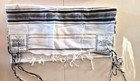 Zion Talis Israel Blue Gold Stripes Off-white Tallit Prayer Shawl 77 X 22 Pouch