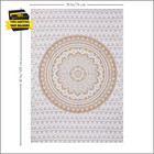 Mandala Tapestry     White Gold Boho Wall Art     Bedroom Decor     30x40 Inches                