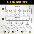 297 Piece Pegboard Hooks Kit  Peg Board Organizer Accessories With Bins For Orga