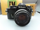 Nikon Em 35mm Slr Film Camera With Series E 50mm F 1 8 Lens -99