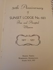 1951 Free Masons Sunset Lodge 50th Anniversary No 625 Washington Pennsylvania