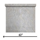 Gray Silver Brass Metallic Pearl Faux Plaster Textured Abstract Waves Wallpaper