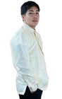 White Long Sleeve Organza Barong Tagalog - Order Us Size