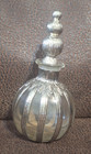 Vintage Silvestri Flacon Perfume Bottle Silver Plate Taiwan 5 1 2  High W  Box