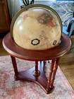                  cram   s 16    Illuminated Antique World Globe On Wooden Stand 33  Tall           