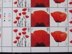 2008 1st  poppies  Sheet Of 50  Fine Mnh  Sg 2883-5  Cheap Postage  Face   90 