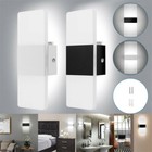 Modern Led Wall Lighting Up Down Cube Room Sconce Lamp Fixture Indoor Outdoor