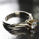 18k Gold Moissanite Ring Size 7 For Women Wedding Engagement Jewelry Gift