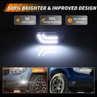 2x Smoked White Led Front Side Marker Signal Lights For Ford Maverick 2022-2025