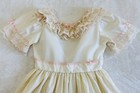 Vtg Martha s Miniatures Size Girls 12 Tiered Ruffle Dress Pageant Ivory Pink