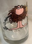 Vintage 1981 Arby s Collectors Clear Glass B c  Caveman Comic Cartoon Character