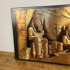 Vintage El Shami Hand Made Copper Engraved Egyptian Scene Art Wall Hanging