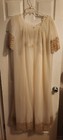 Vintage Lingerie Henson Kickernick Beige Size 34 Chiffon Negligee Gown   Robe