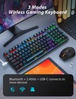 Wireless Mechanical Gaming Keyboard And Mouse Combo 98 Keys Rgb Backlit Recha   
