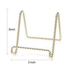 6 Pcs Plate Stands For Display Holder Gold 3 Inch Twist Wire Iron For Picture   