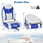 2 Pack High Back Folding Boat Seats With Sponge Cushion   Flexible Hinges