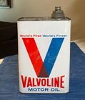 Vintage Valvoline Motor Oil 1 Gallon Metal Can Advertising 52b