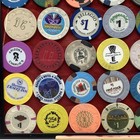 Framed Las Vegas   More Casino Poker Gaming Roulette Blackjack Chips Tokens