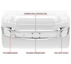 Chrome Front Bumper Cover Steel Face Bar W fog Light Hole For 2018-20 Ford F150