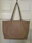 Auth Coach City Zip Tote Crossgrain Leather A1747- F57522 Light Camel  Beige