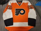 Joffrey Lupul Philadelphia Flyers Butter Knife Font Style Game Worn Used Jersey