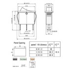 Kcd3 Rectangular Latching Neon Rocker Switch On off 2-3 Pin 2-3 Way Five Colours