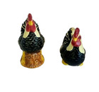 Sakura Rooster Salt And Pepper Shaker Set Ceramic Chickens Hens 