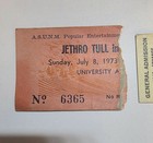 Jethro Tull 1972   1973 Vintage Concert Ticket Stubs Lot Of 2 Rock Memorabilia