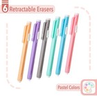 Mr  Pen- Retractable Mechanical Pencil Eraser  Pack Of 6  Pastel Colors  Artist