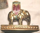 Old Pair Antique Ronson Elephant Bookends Metal Bronze Metalware Art Deco 1920s