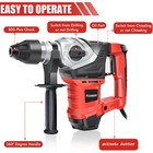 Rotary Hammer Drill With Vibration Control And Safety Clutch13 Amp Heavy Duty   