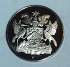 1971 Trinidad And Tobago 25 Cents Proof World Coin - Only 12k Minted  b 