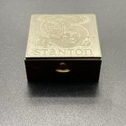 Vintage Stanton Silver Tone Square Pill Box
