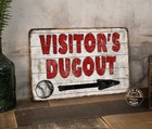 Visitor s Dugout Sign Vintage Look Baseball Decor Ball Park Plaque 108122001052