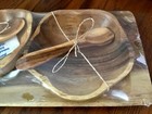 Wood Bowl   Tray Set With Spoons Nuts Candy Decorative Beekman Home New Sealed